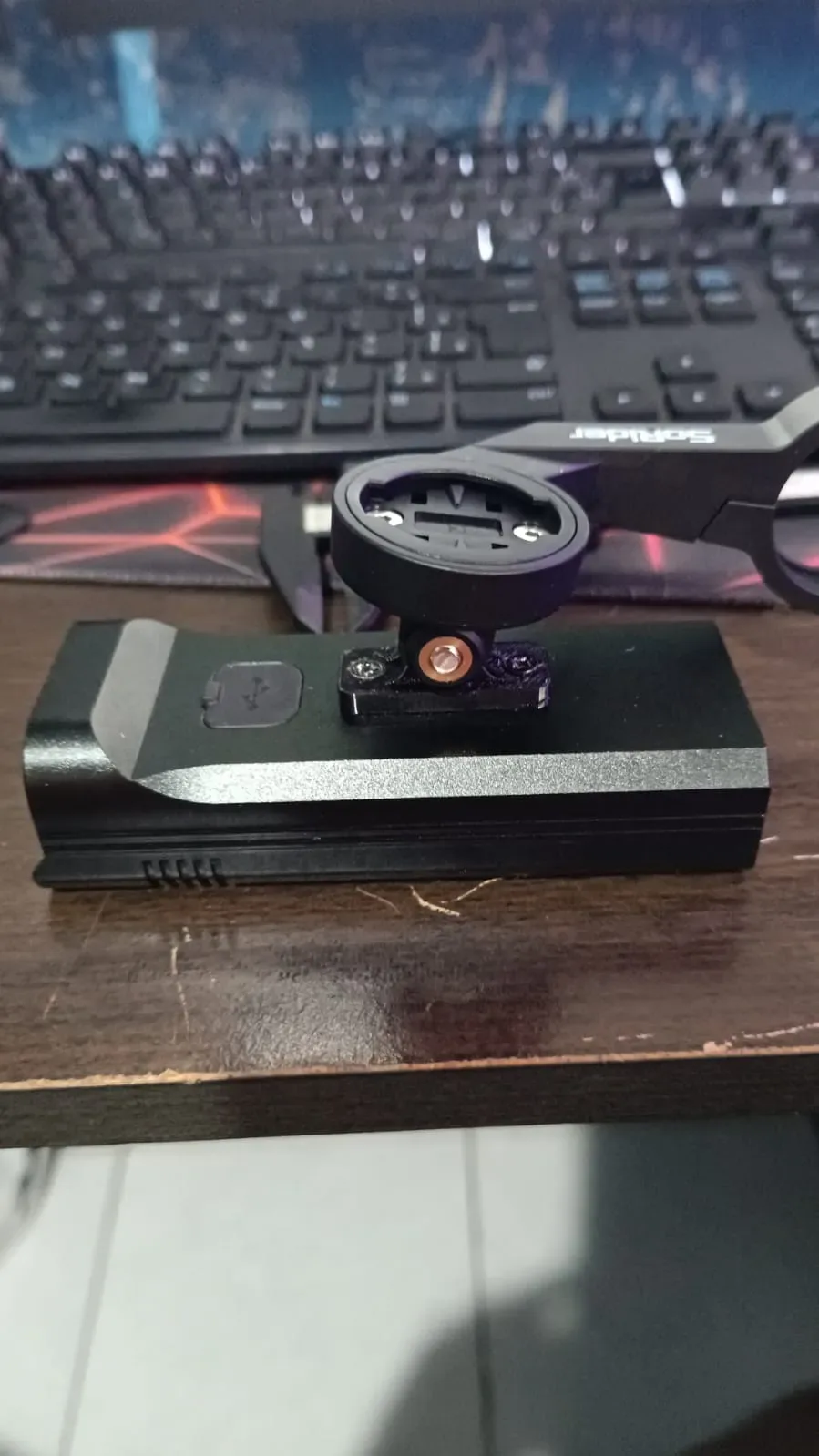Adaptador de luz para bicicleta GOPRO de 25 mm para impresión 3D, vista 3