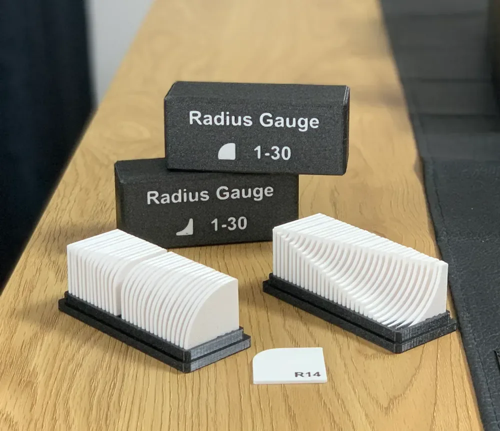 Calibre de radio R1-30 mm para impresión 3D, vista 1