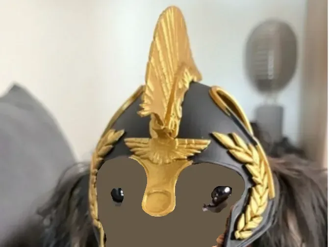 Casco blindado para mascotas para impresión 3D, vista 1