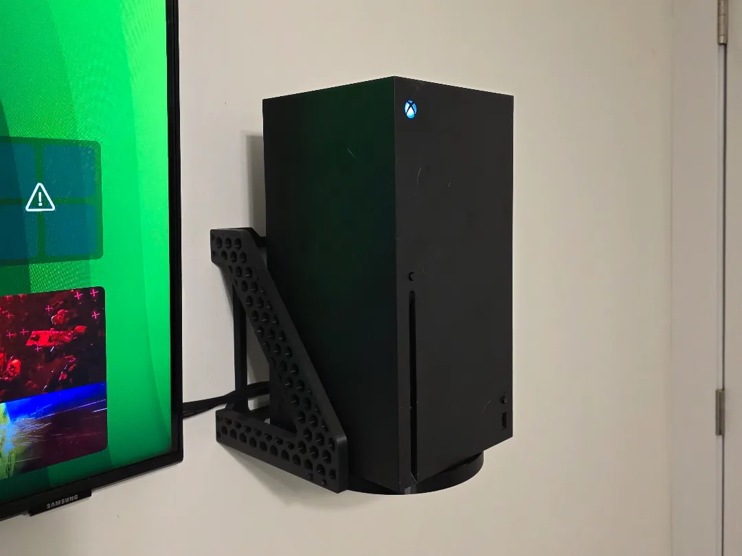 Soporte de pared para Xbox Serie X para impresión 3D, vista 1