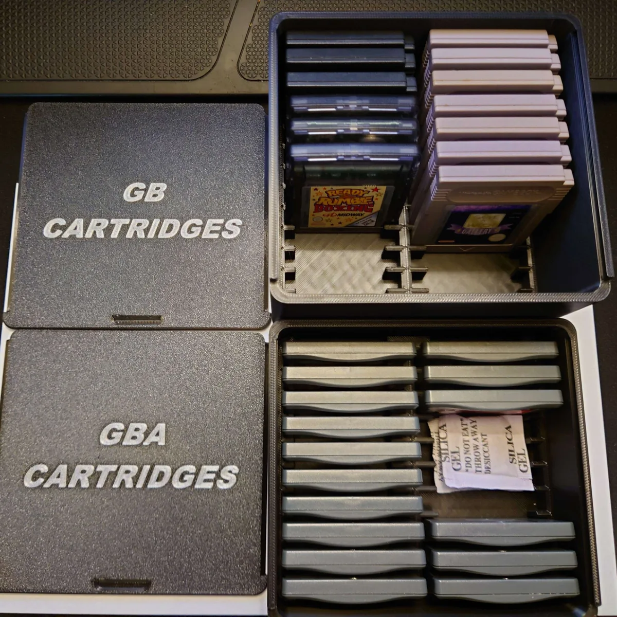 Estuches de cartuchos Gameboy (20 juegos cada uno) para impresión 3D, vista 1