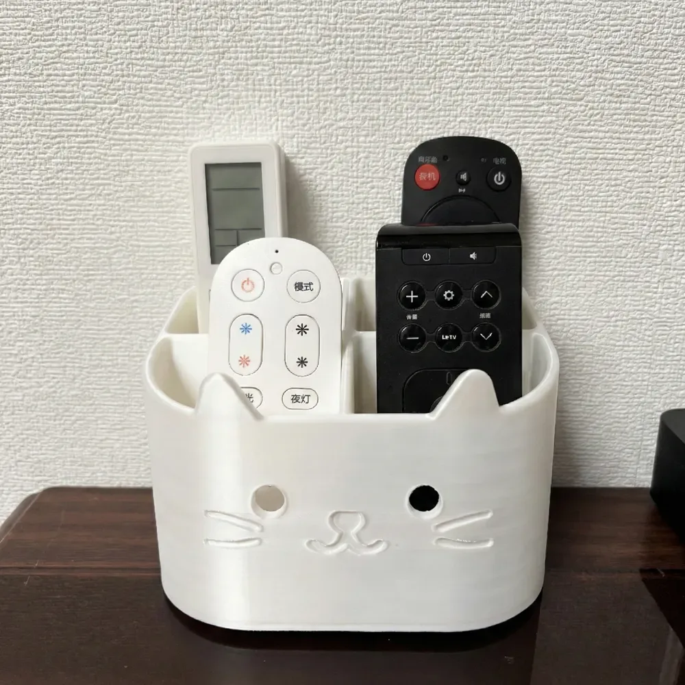 4 tipos de organizadores de control remoto para animales pequeños (Q_Craft) para impresión 3D, vista 2