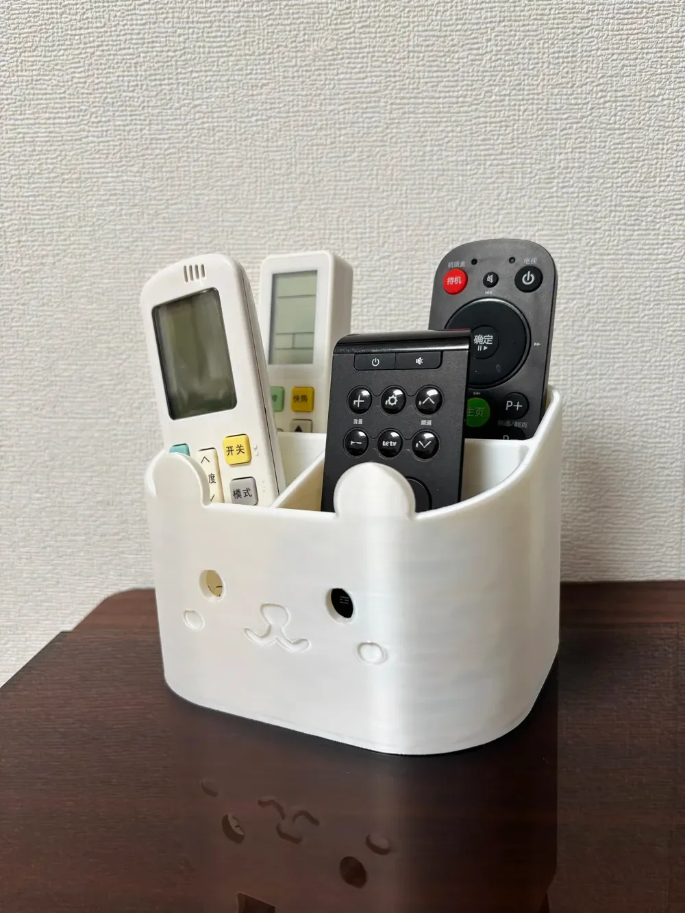 4 tipos de organizadores de control remoto para animales pequeños (Q_Craft) para impresión 3D, vista 3