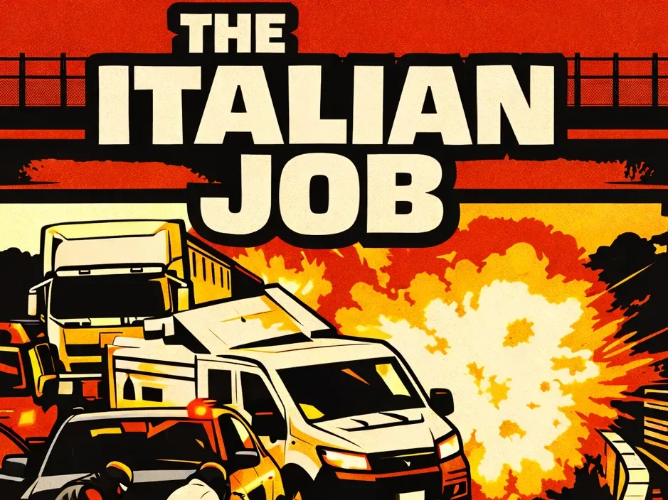 El trabajo italiano, vista 1
