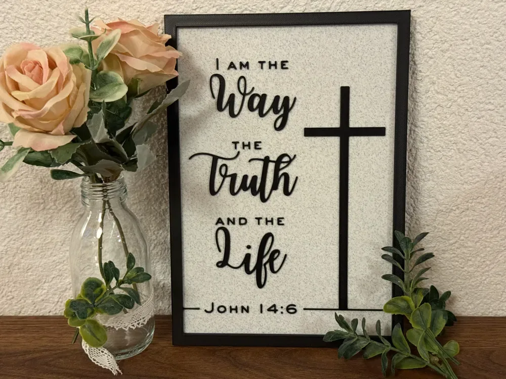 Decoración del hogar con versículos bíblicos – Juan 14:6, vista 1