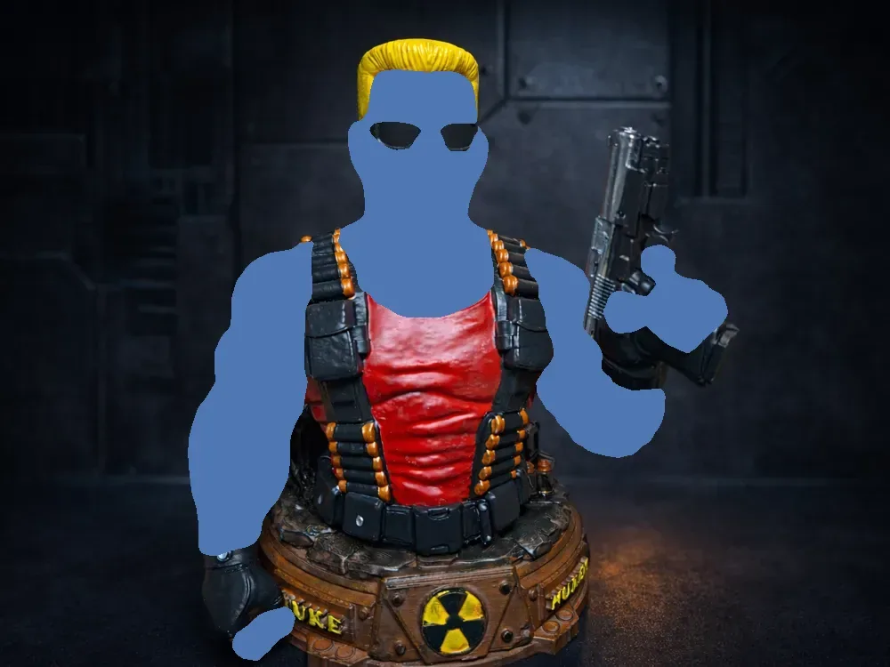 Busto inspirado en Duke Nukem - Varias partes detalladas, vista 1