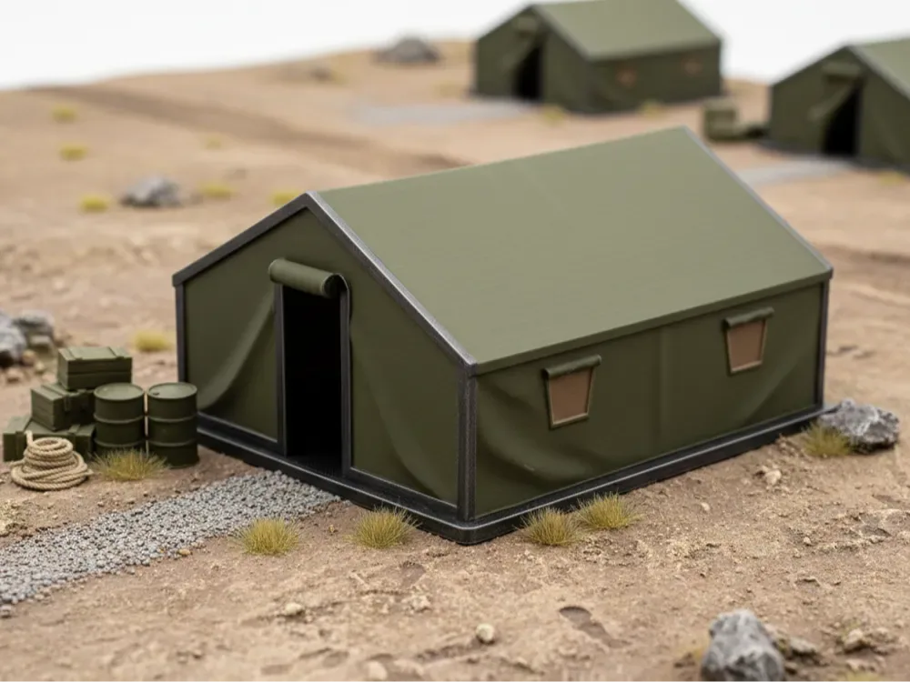 Tienda del ejército estadounidense de la Segunda Guerra Mundial, vista 1