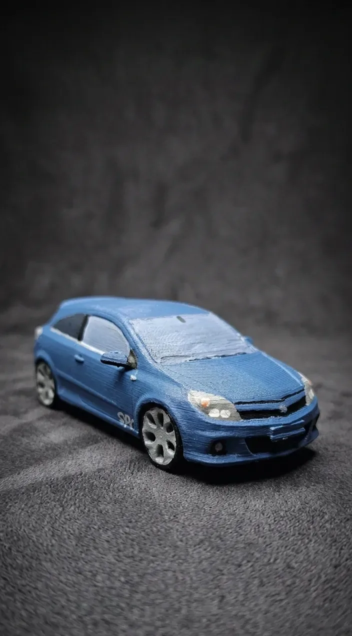 Opel Astra H GTC - Modelo de coche imprimible en 3D, vista 2