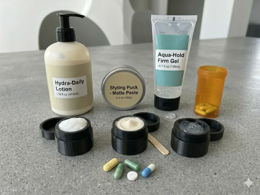 Ultimate Travel Container - Crema-Pasta-Gel-Pastillas, vista 1