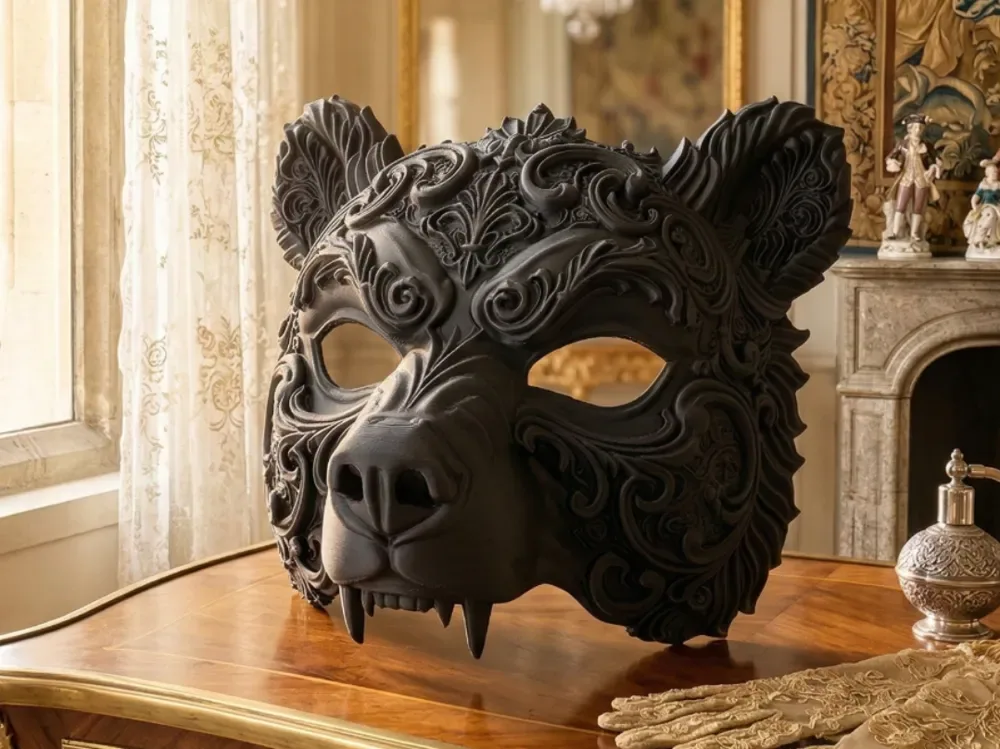 Máscara de Oso Barroco - Guardián del Bosque Primordial, vista 1