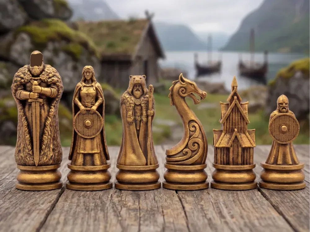 Juego de ajedrez vikingos, vista 1