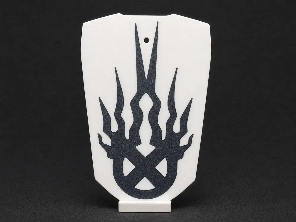 Placa con el logotipo de la banda Static-X 01, vista 2