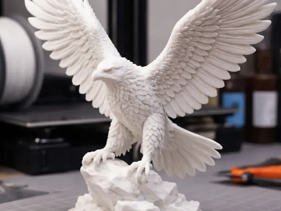 Estatua majestuosa del águila: alta calidad ultra detallada, vista 1