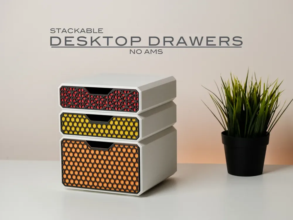 Cajones de escritorio apilables - Organizador para impresión 3D, vista 1
