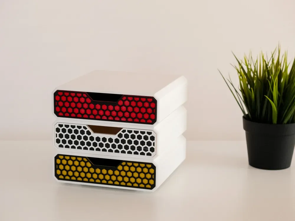 Cajones de escritorio apilables - Organizador para impresión 3D, vista 2