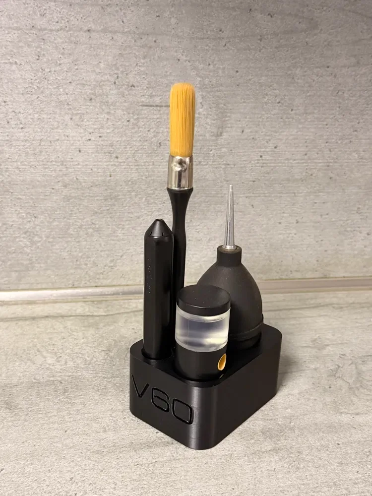 Estación de herramientas compacta V60 y organizador de espresso para impresión 3D, vista 3