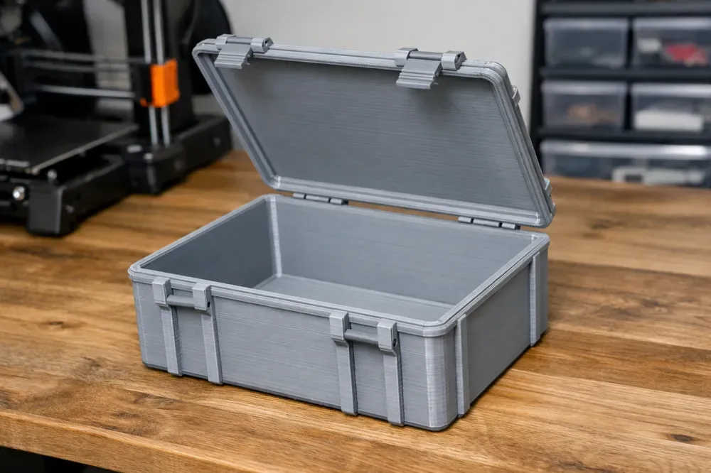 Caja paramétrica para impresión 3D, vista 2