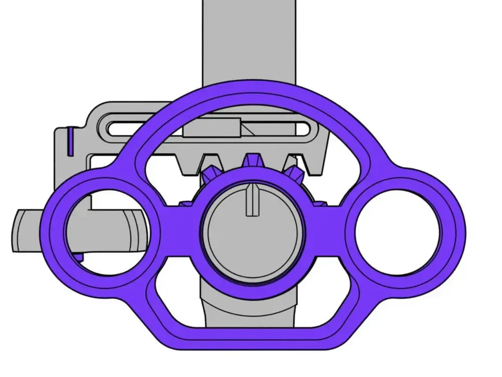 Mini volante del controlador Playstation 5 para impresión 3D, vista 2