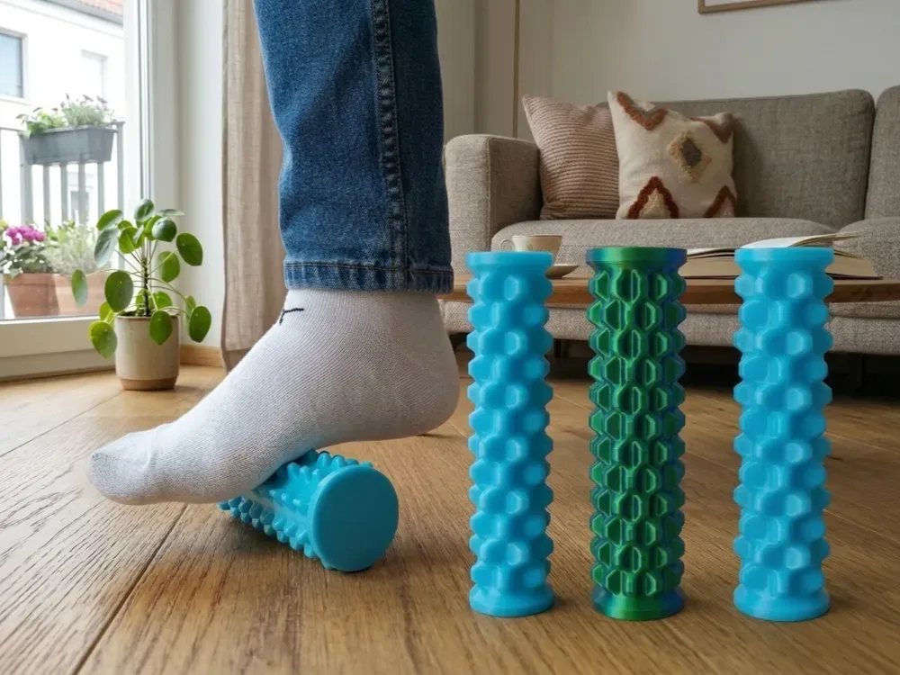 Rodillo Masajeador de Pies Reflexología para impresión 3D, vista 1