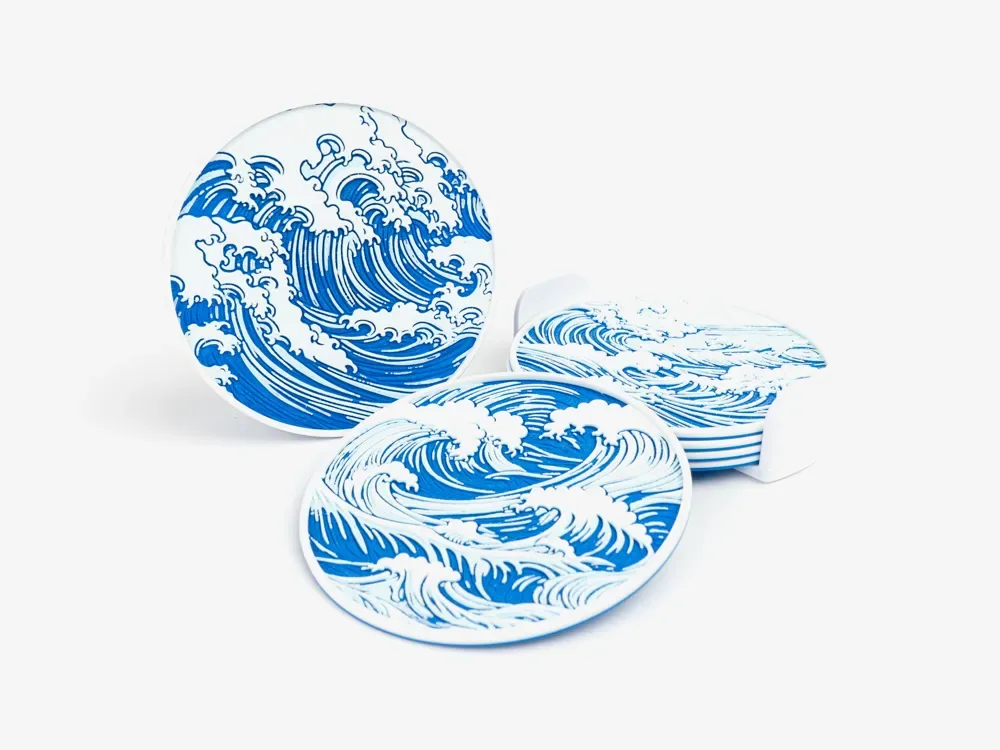 Posavasos de olas, vista 2