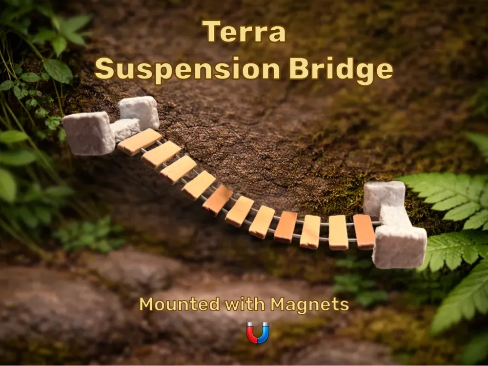 Puente colgante Terra – Montado con imanes, vista 1