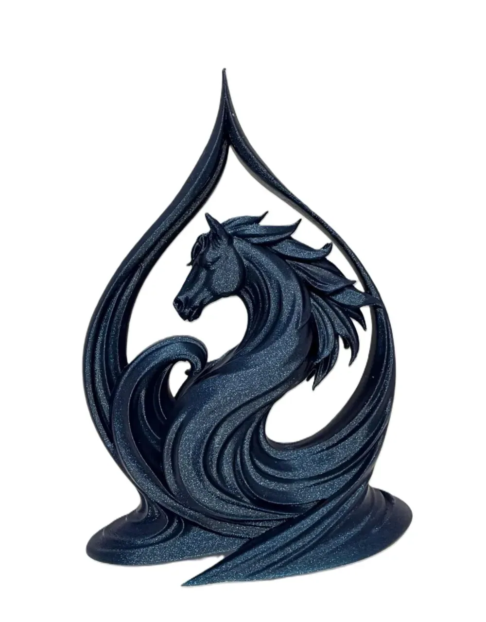 Caballo de agua elemental – Escultura de símbolo de agua, vista 2