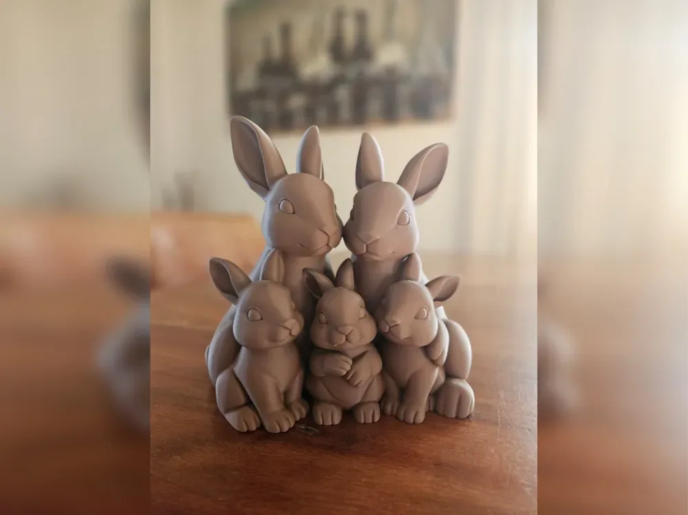 Familia Conejitos 3 Niños - Decoración, vista 1