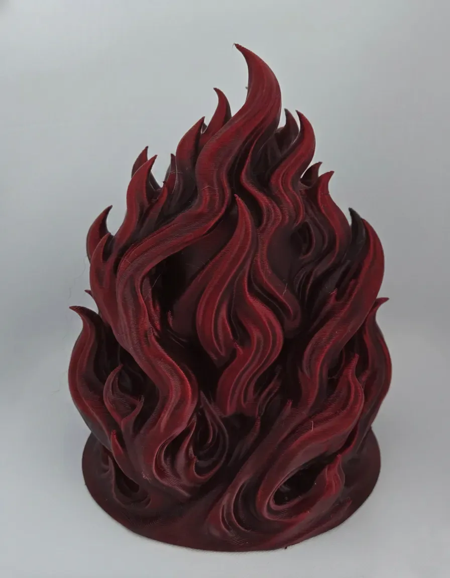 Escultura de calavera llameante - Pieza de exhibición de calavera, vista 3