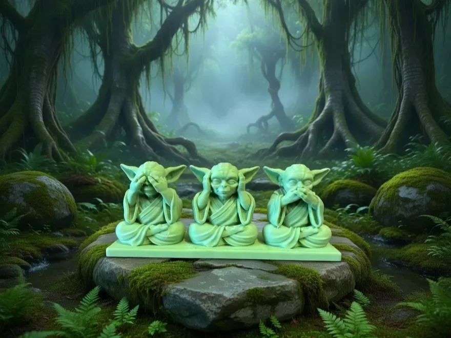 Los tres sabios yodas, vista 1