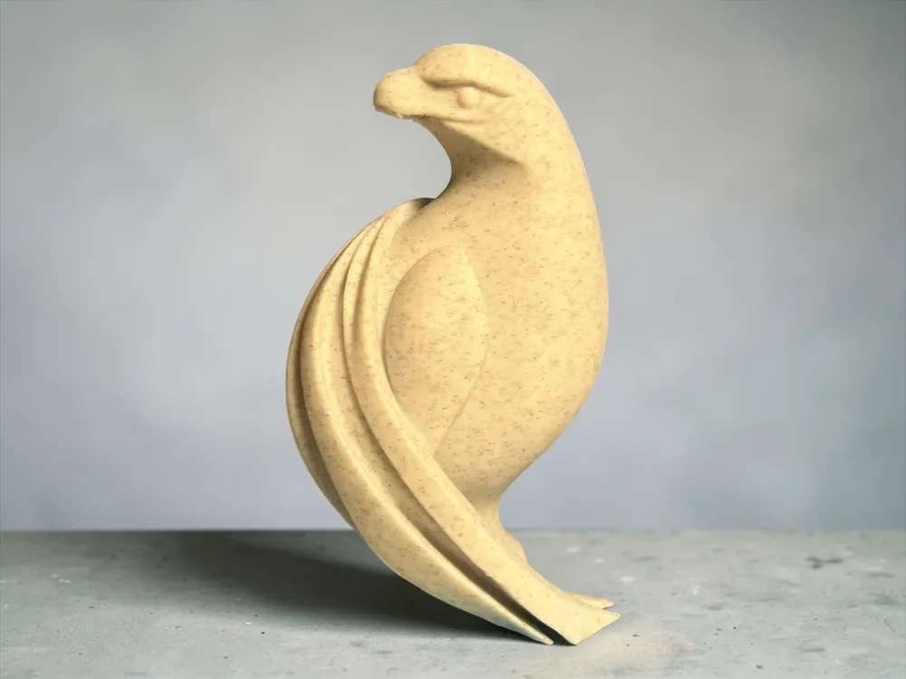 Escultura de águila estilizada, vista 1