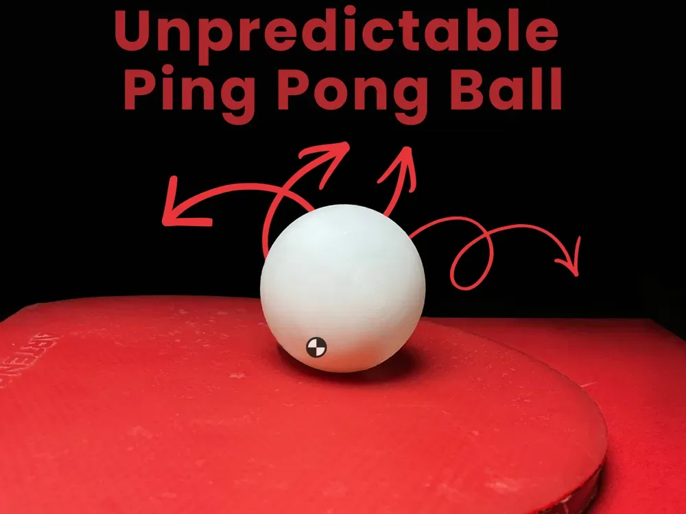 Pelota de ping pong impredecible, vista 1