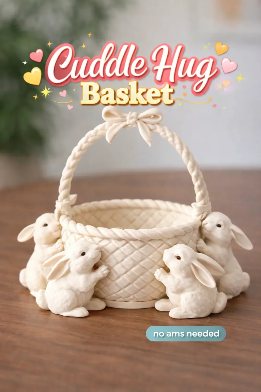 Cesta de abrazo de abrazo. Soporte para huevos de conejito (sin AMS), vista 2