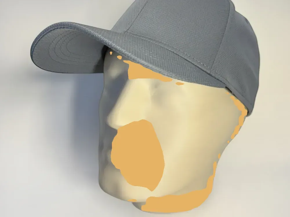 Modelo de cabeza humana (escaneo simulado de prueba de choque), vista 1