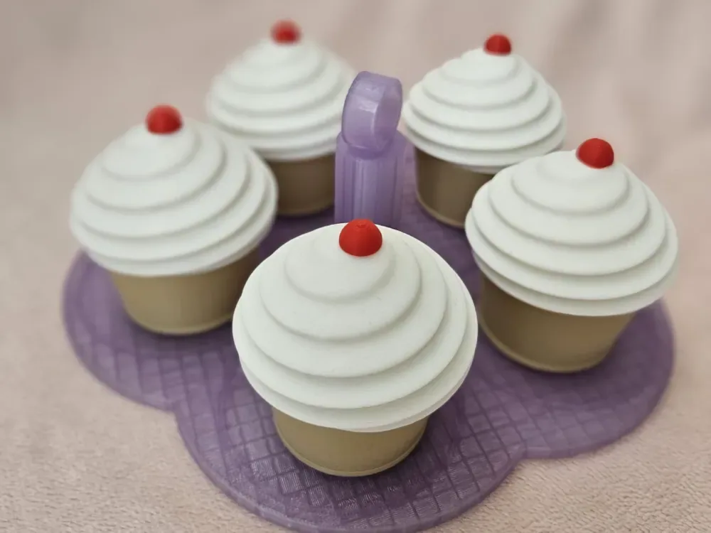 Juego de cupcakes con bandeja para servir, vista 1