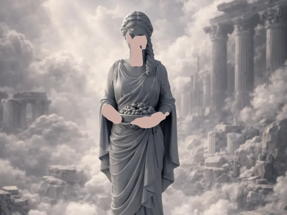 Figura femenina antigua clásica, vista 1