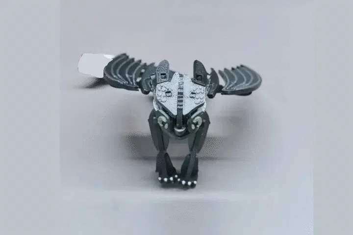 Glow Toothless, conjunto de tarjetas del kit Night Fury, adorno de juguete hecho a mano del dragón Glow, vista 2