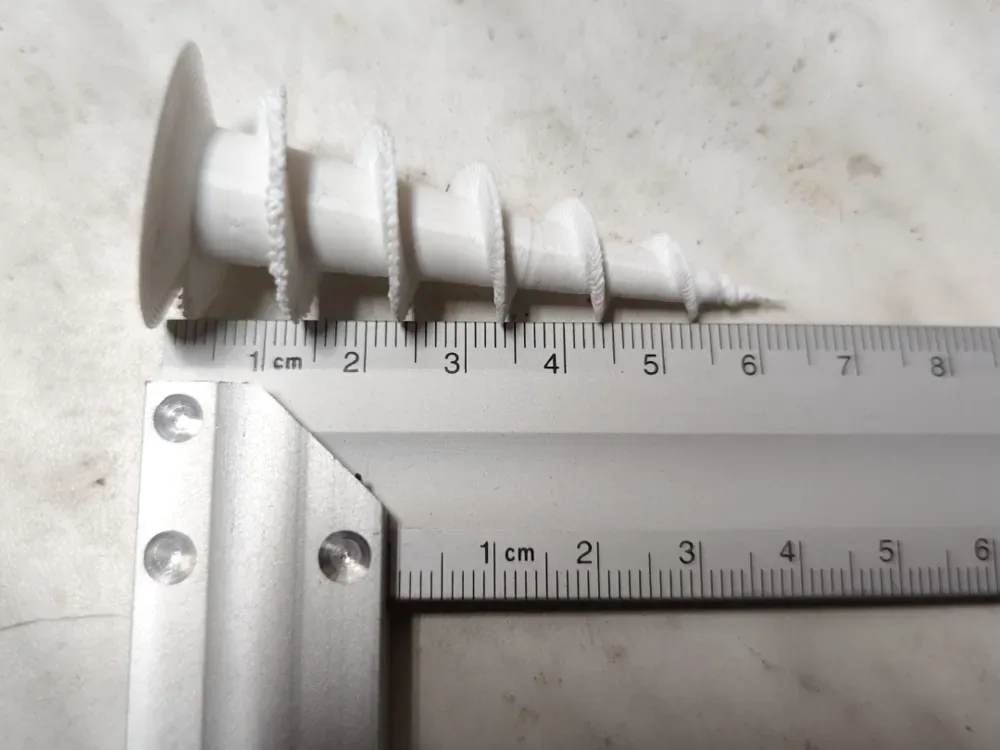 Tornillo de poliestireno [Paramétrico], vista 1