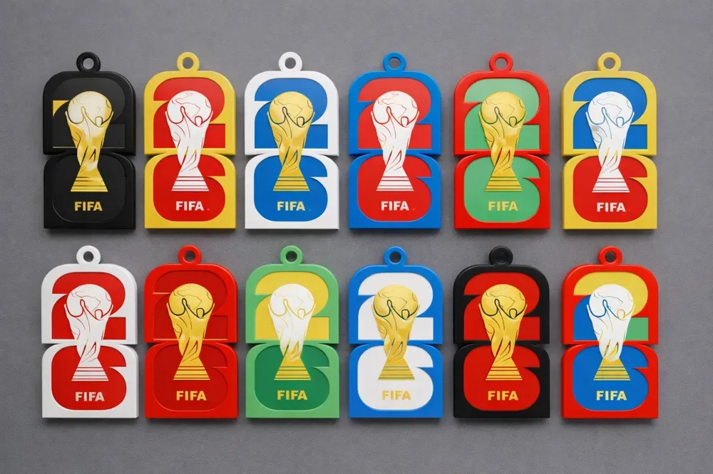 Llavero de la Copa Mundial de la FIFA 2026 Multicolor Fan merchandising, vista 3