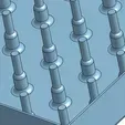 Soporte Pintado y Secado de Piezas Básicas para impresión 3D, vista 3