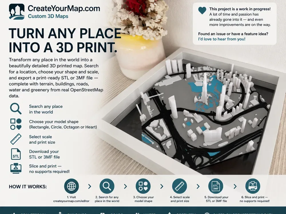 MAPA 3D personalizado: crea tu propio mapa, vista 1