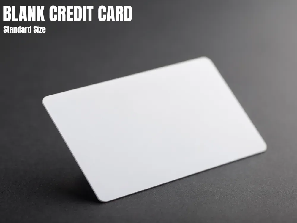 Tarjeta de crédito en blanco, tamaño estándar ISO [Impresión de 11 minutos], vista 1
