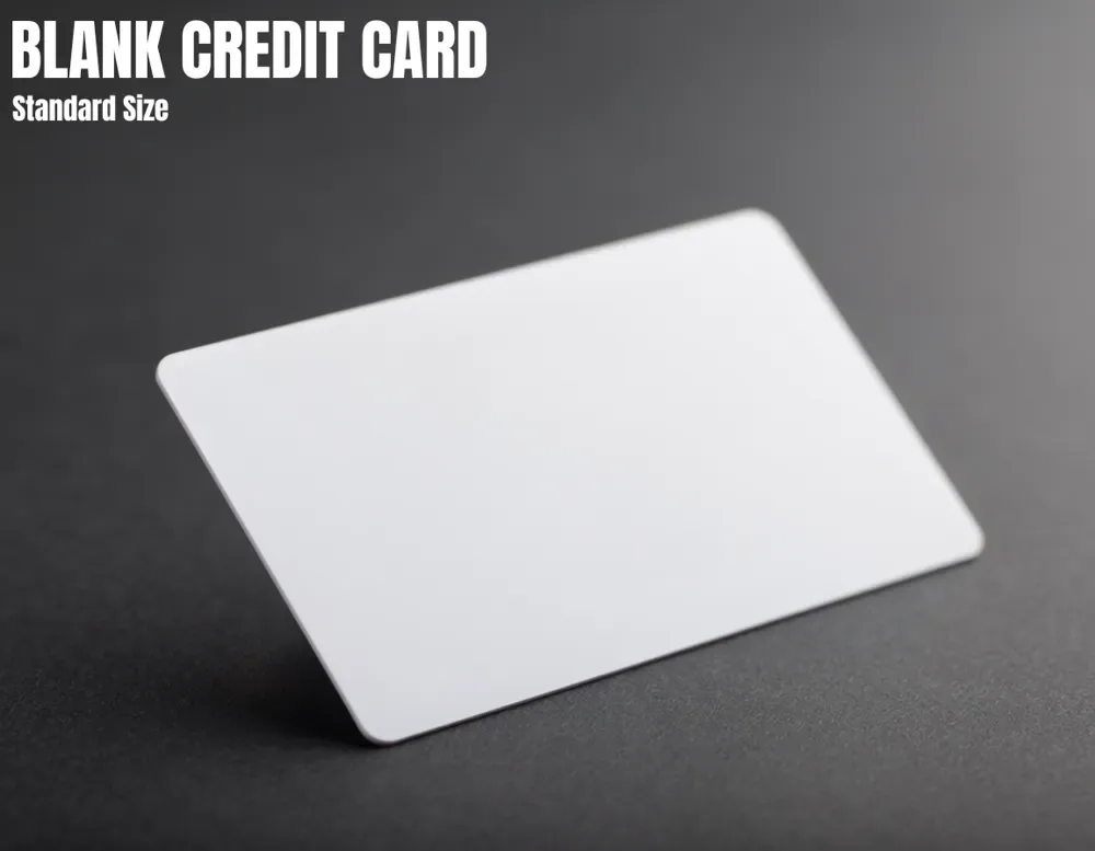 Tarjeta de crédito en blanco, tamaño estándar ISO [Impresión de 11 minutos], vista 3