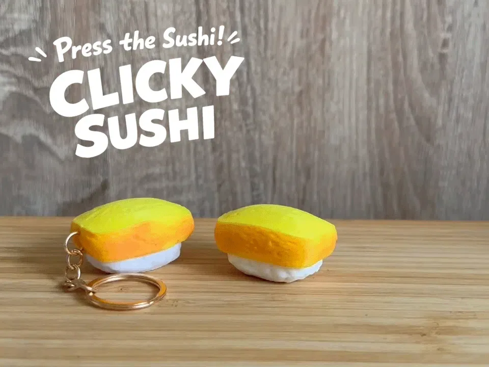 Clicky Sushi - Juguete antiestrés Tamagoyaki Nigiri,bn, vista 1