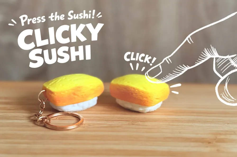 Clicky Sushi - Juguete antiestrés Tamagoyaki Nigiri,bn, vista 2