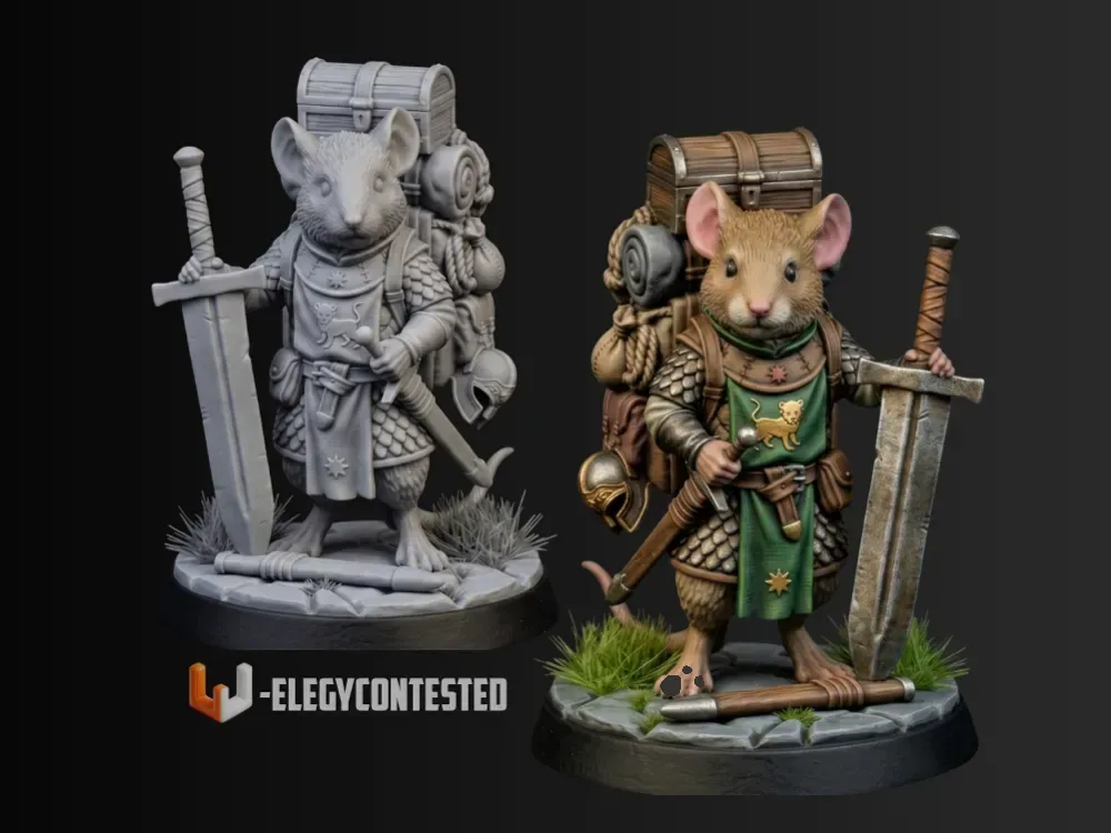 DnD Ready - Ratones Battlemaster (39 mm), vista 1