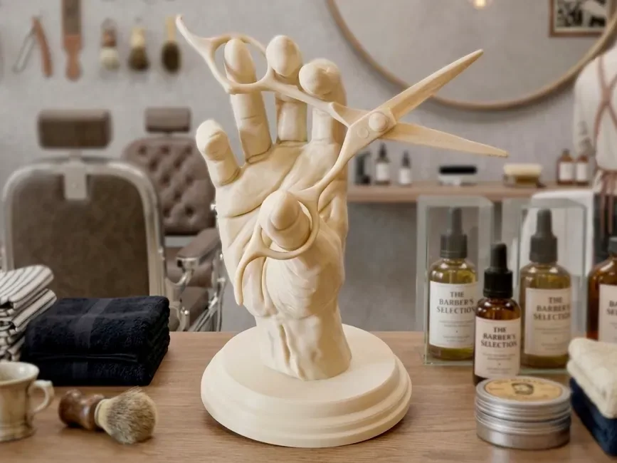 Escultura Mano y Tijeras - Barbero y Peluqueria, vista 1