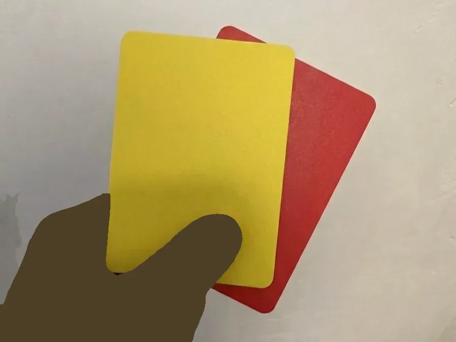Tarjeta Roja/Amarilla de Fútbol (Tamaño Oficial FIFA), vista 1
