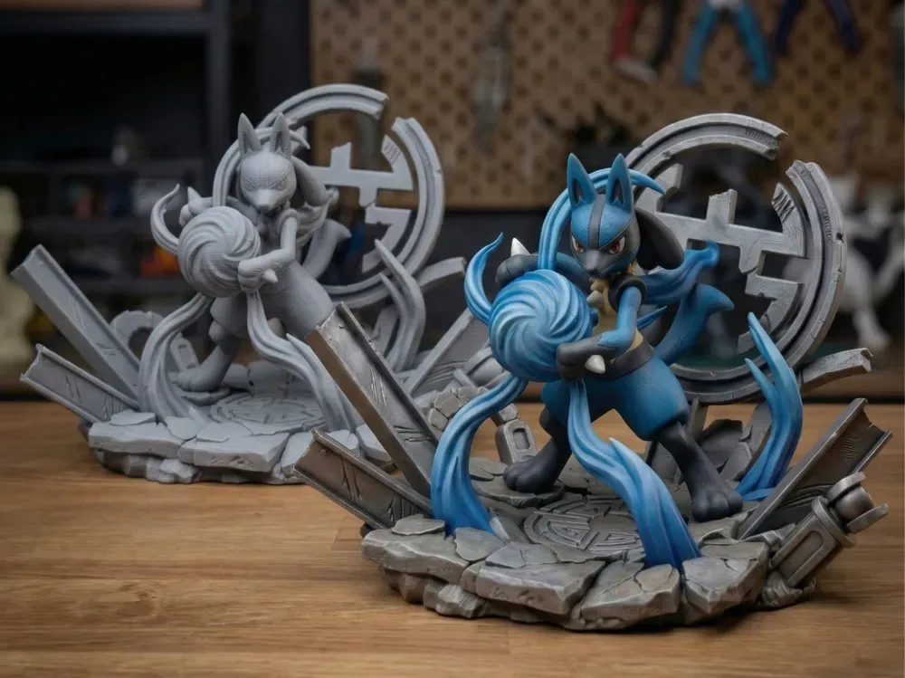 Postura de batalla de Lucario, vista 1