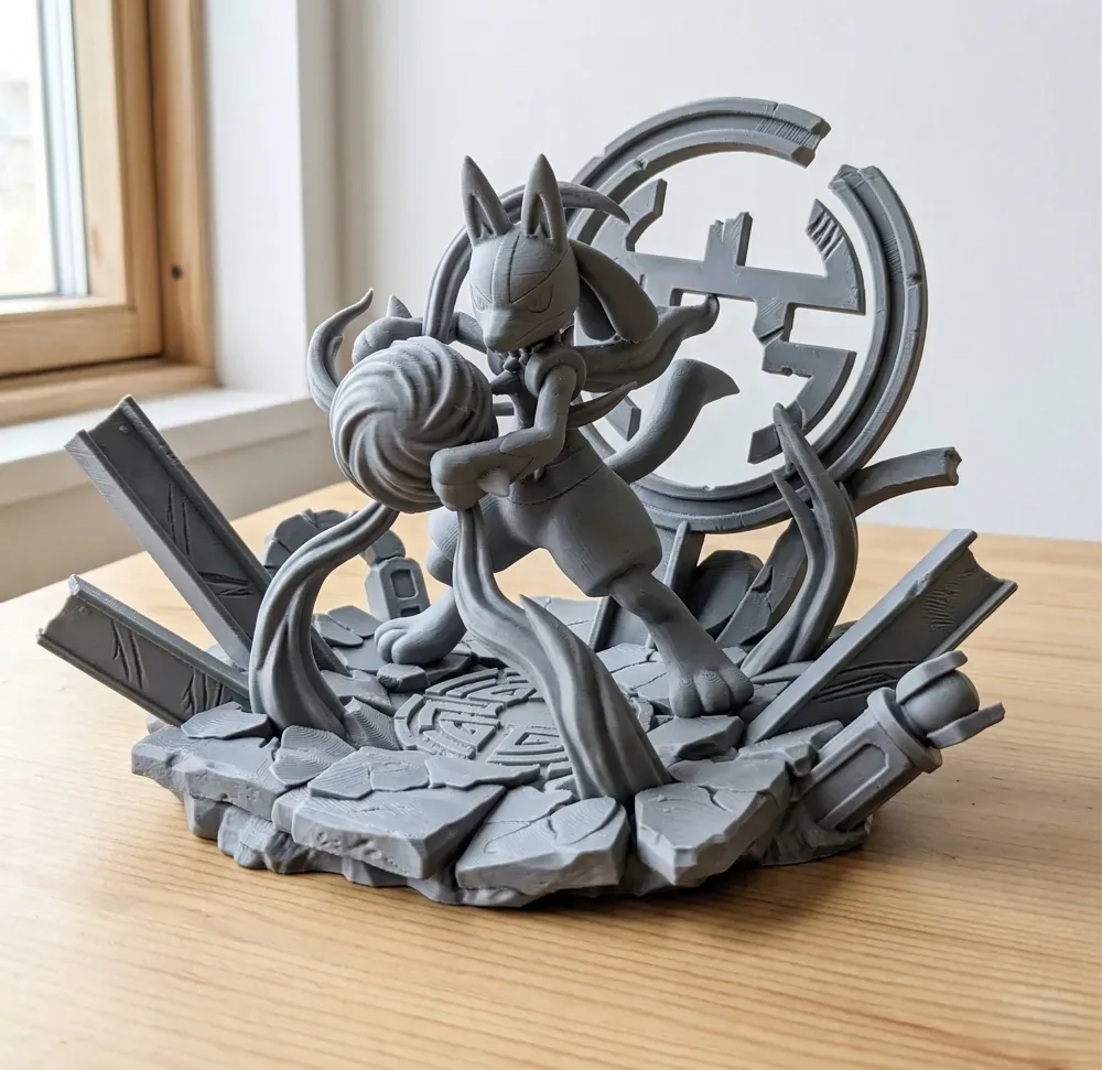 Postura de batalla de Lucario, vista 2