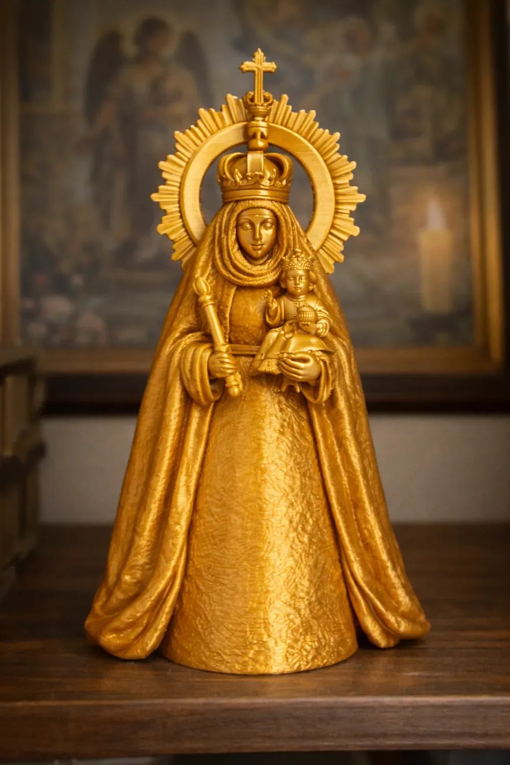 Virgen María con el Niño – detallada para imprimir, vista 2